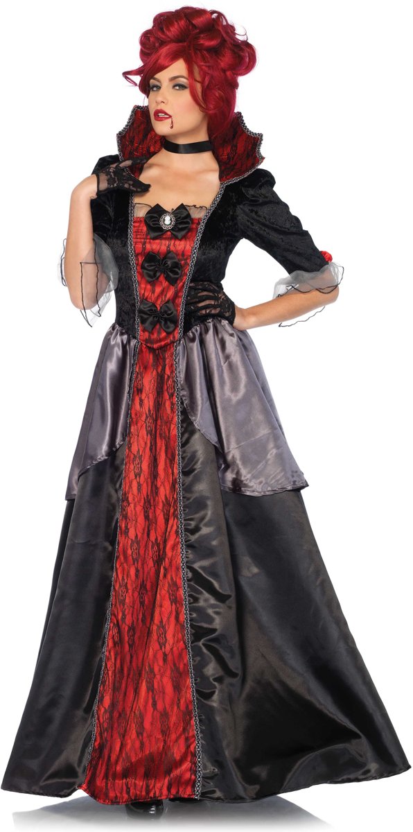 Vampier & Dracula Kostuum | Victoriaanse Vampiressa Vana | Vrouw | Large | Halloween | Verkleedkleding